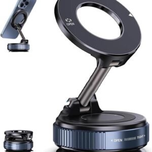 Neuer super starker magnetischer Handyhalter 2025, aus verbessertem Zinklegierung, mit Saugnapf, 360° drehbar und faltbar, geeignet für Autodisplay, Badezimmerfliesen und Glas.